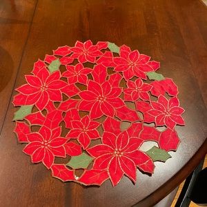 Poinsettia table placement